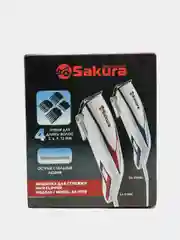 Голубой машинка для стрижки волос Sakura SA-5100BL, 4 насадки