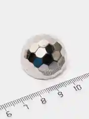 Серебряный пуговица на ножке "Диско", 22-26 мм
