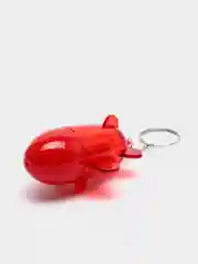 Красный ручка шариковая-прикол, брелок "Самолёт"