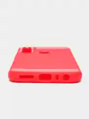 Красный чехол Xiaomi Redmi Note 8T имитация вставок под карбон