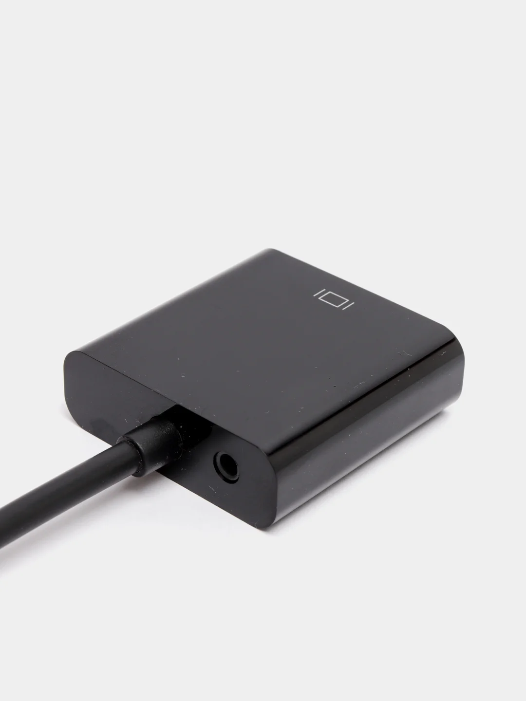 Черный адаптер Конвертер HDMI to VGA + AUX кабель