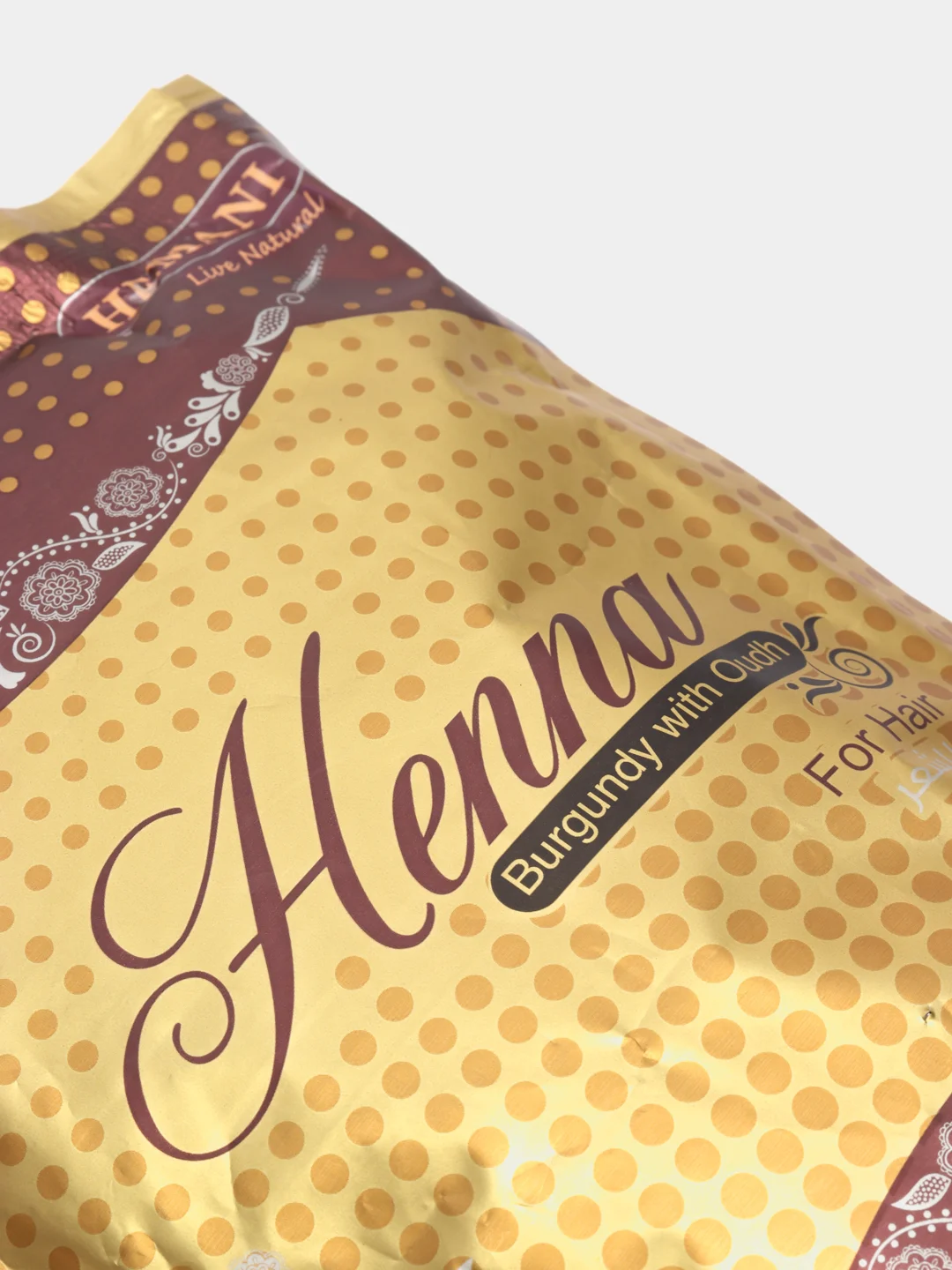 Хна для волос бургунди с удом Hemani, 150 г