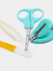 Салатовый маникюрный набор для новорожденных детей, детские ножницы
