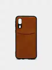 Коричневый чехол для Samsung Galaxy A7, A750, A9, A920, A2 Core, из экокожи
