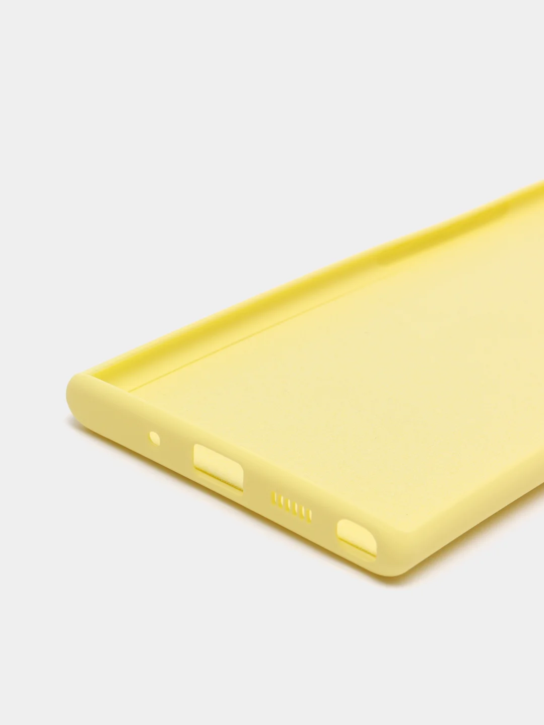 Желтый чехол Samsung Note 10 Plus / Note 10 pro с бархатом внутри