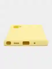 Желтый чехол Samsung Note 10 Plus / Note 10 pro с бархатом внутри