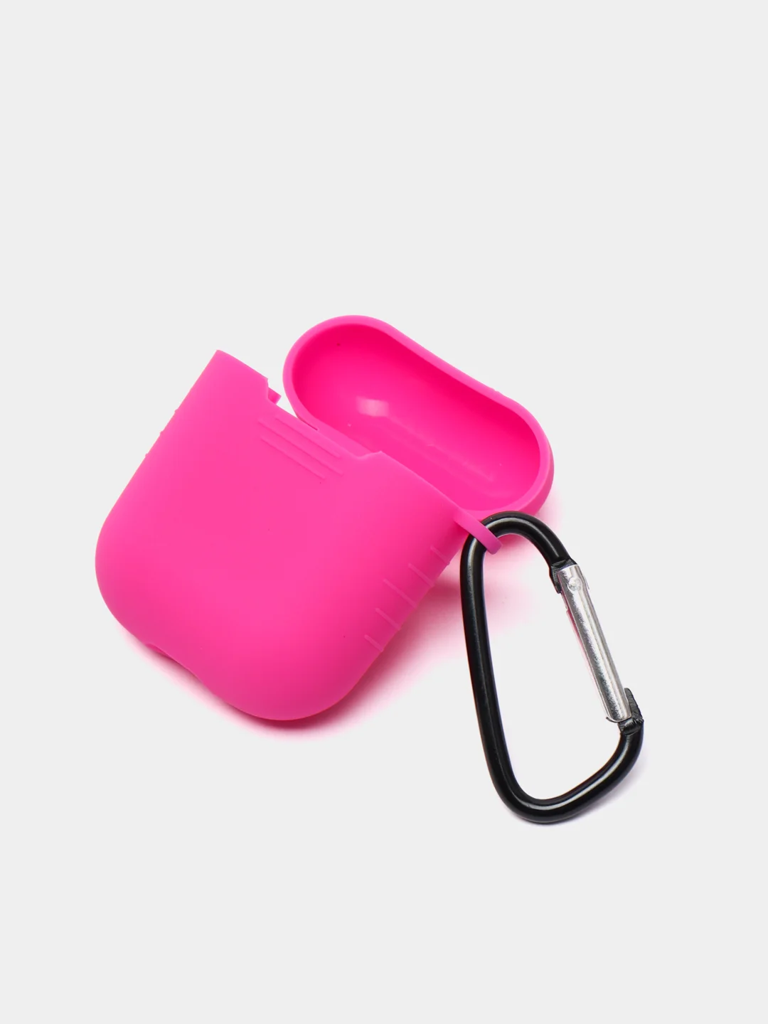 Тёмно-розовый силиконовый чехол для беспроводных наушников AirPods 1, AirPods 2