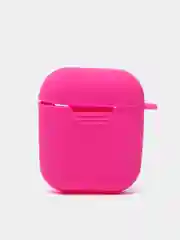 Тёмно-розовый силиконовый чехол для беспроводных наушников AirPods 1, AirPods 2