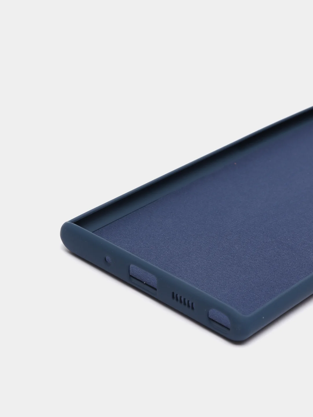 Синий меланж чехол Samsung Note 10 Plus / Note 10 pro с бархатом внутри