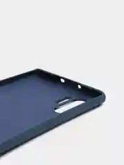 Синий меланж чехол Samsung Note 10 Plus / Note 10 pro с бархатом внутри
