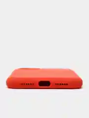 Коралловый силиконовый чехол iPhone 11, Silicone Case, с закрытым низом и защитой камеры