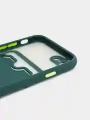 Тёмно-зелёный чехол для iPhone XR, 11, 12, 13, Pro, Max, 7, 8, ХР с карманом, отделением для карт