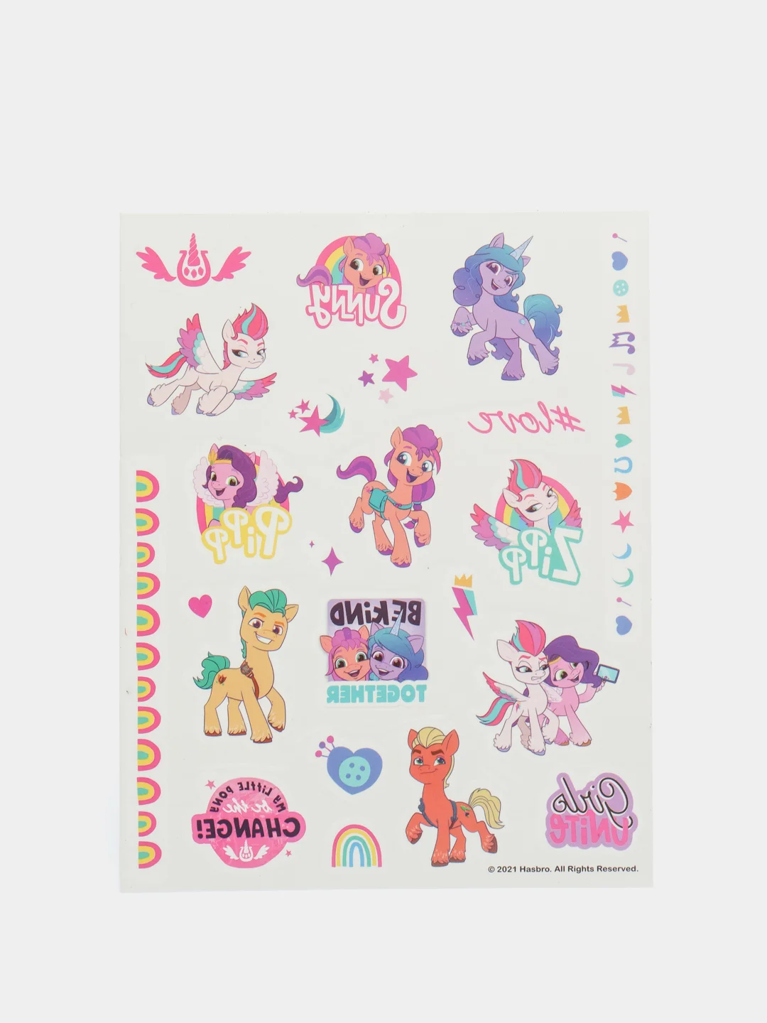 Наклейки - татуировки My Little Pony, 2 листа, диз. 1