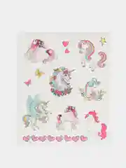Наклейки - татуировки Единорог 10x16,2 см, 2 листа