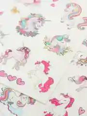 Наклейки - татуировки Единорог 10x16,2 см, 2 листа