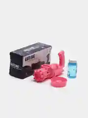 Розовый генератор для мыльных пузырей миниган BUBBLE GUN в виде пистолета-пулемета
