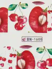 Вишнёвый наклейки для дизайна ногтей, слайдеры для маникюра и педикюра, водные наклейки для ногтей