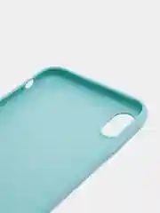 Бирюзовый чехол iPhone Xs Max пластиковый+силиконовый в сетку