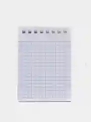 Прозрачный блокнот 7,40*10,5 60 листов в клетку на гребне Happy time обложка мелованный картон