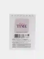 Прозрачный блокнот 7,40*10,5 60 листов в клетку на гребне Happy time обложка мелованный картон