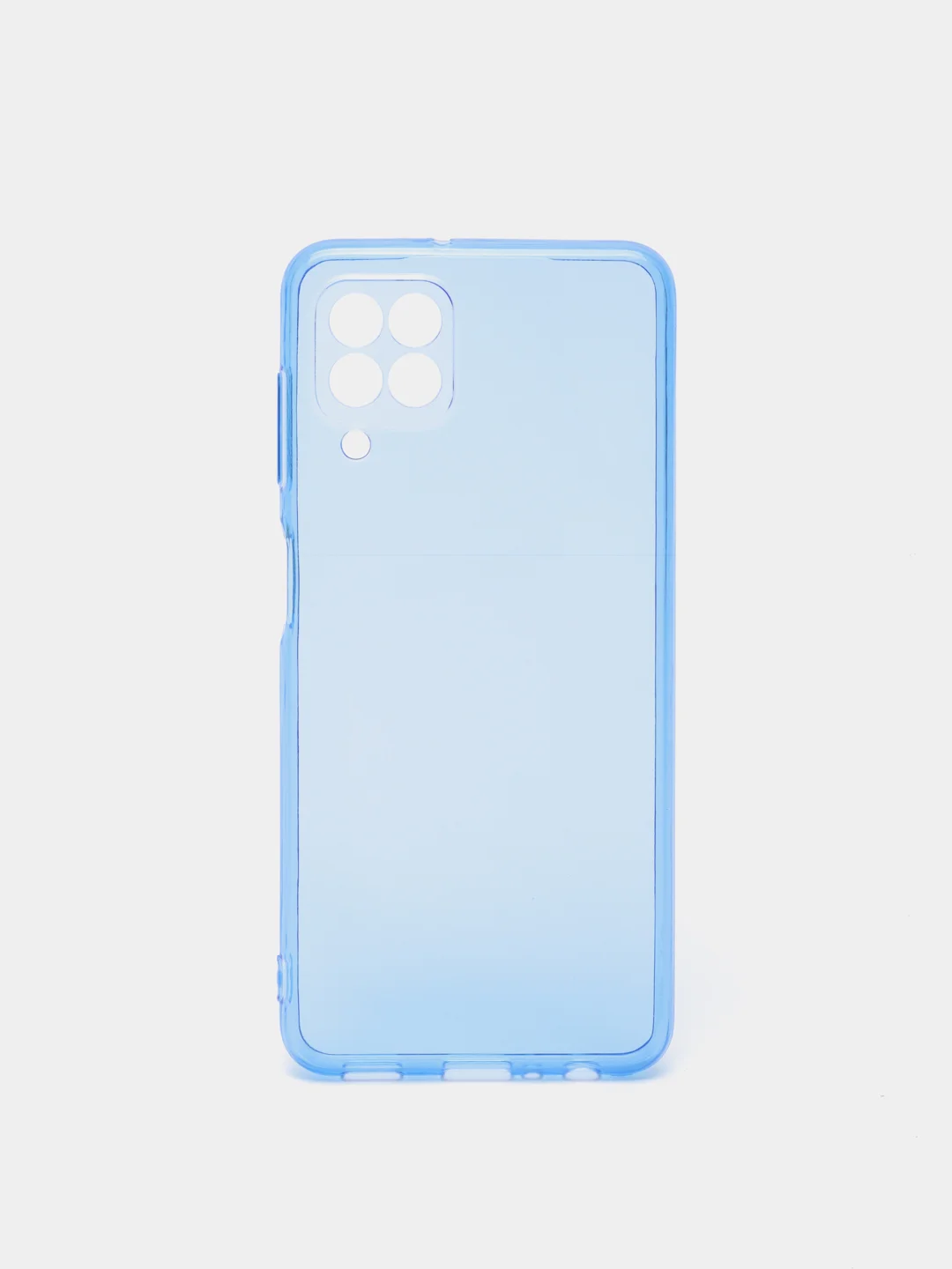 Синий чехол для Samsung A22/A225F/M32/M325F силиконовый прозрачный неоновый