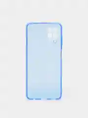 Синий чехол для Samsung A22/A225F/M32/M325F силиконовый прозрачный неоновый
