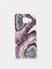 Коралловый меланж чехол Samsung Galaxy A3 2016 SM-A310 (Галакси А3 СМ-А310, силиконовый с мраморным рисунком