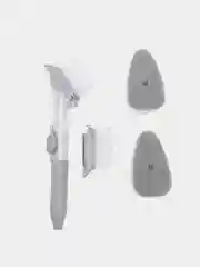 Серый щетка кухонная для мытья посуды с дозатором и сменными губками