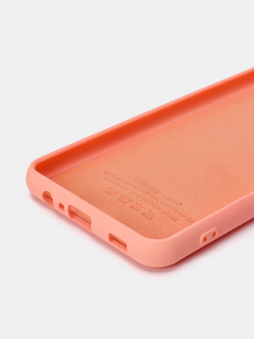 Пастельно-коралловый чехол Silicone Cover для Samsung Galaxy A12 / M12 силиконовый