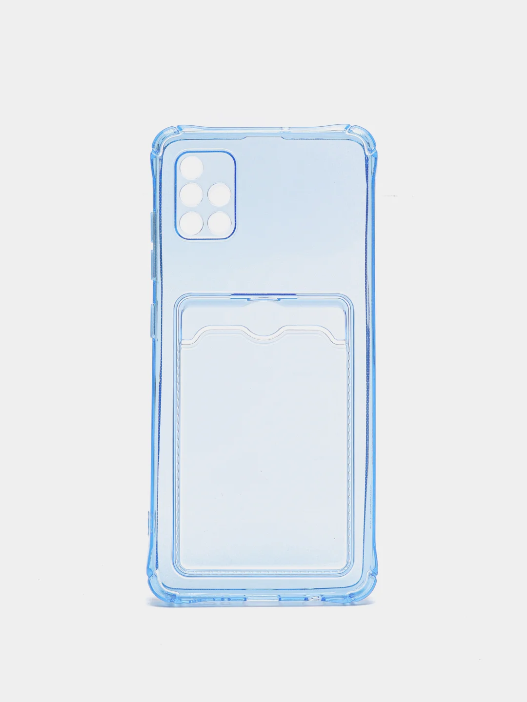 Голубой чехол с карманом для карт на Samsung А12, А51/M40S, А32, A30S/A50/A50S, A30, A52, A72, А13