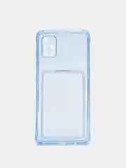 Голубой чехол с карманом для карт на Samsung А12, А51/M40S, А32, A30S/A50/A50S, A30, A52, A72, А13