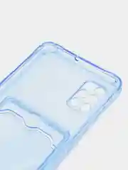 Голубой чехол с карманом для карт на Samsung А12, А51/M40S, А32, A30S/A50/A50S, A30, A52, A72, А13