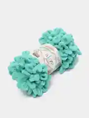 Бирюзовый пряжа Alize Puffy, петельки большие, микрополиэстер, 100 г, 9 м