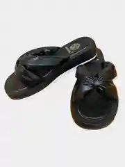 Черный женские шлепанцы