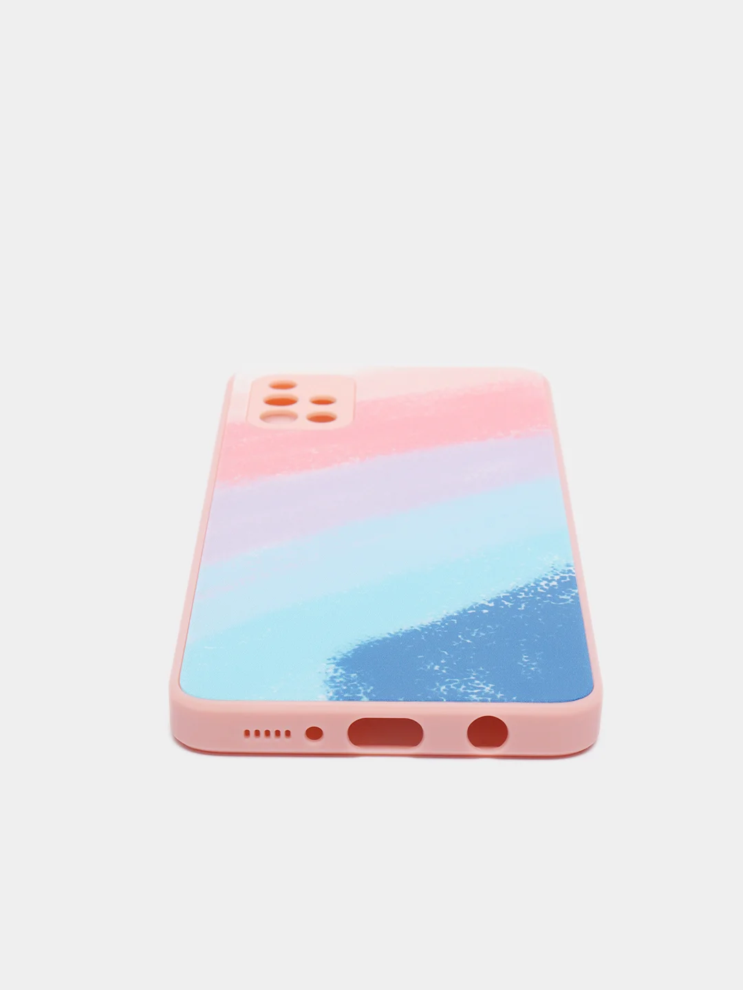 Пастельно-коралловый чехол Samsung Galaxy A51 пластиковый под стекло