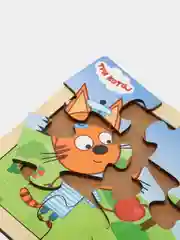 Пазлы детские, деревянные, Коржик "Три кота", развивающая деревянная игрушка