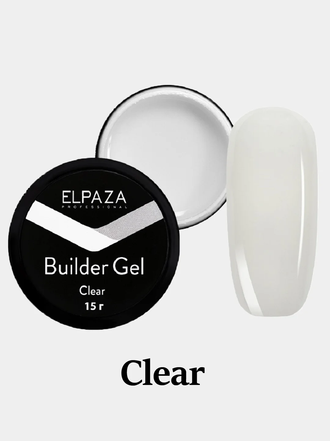 Гель однофазный ELPAZA Builder Gel UV/LED для наращивания и моделирования ногтей