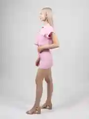 Розовый костюм двойка: шорты и рубашка