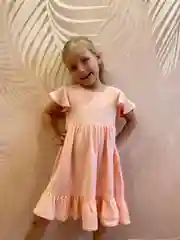 Розовый платье для девочки из муслима