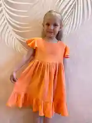 Оранжевый платье для девочки из муслима