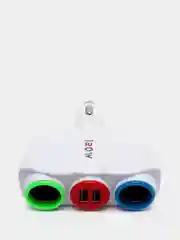 Автомобильное зарядное устройство 3в1. Разветвитель прикуривателя. USB-переходник