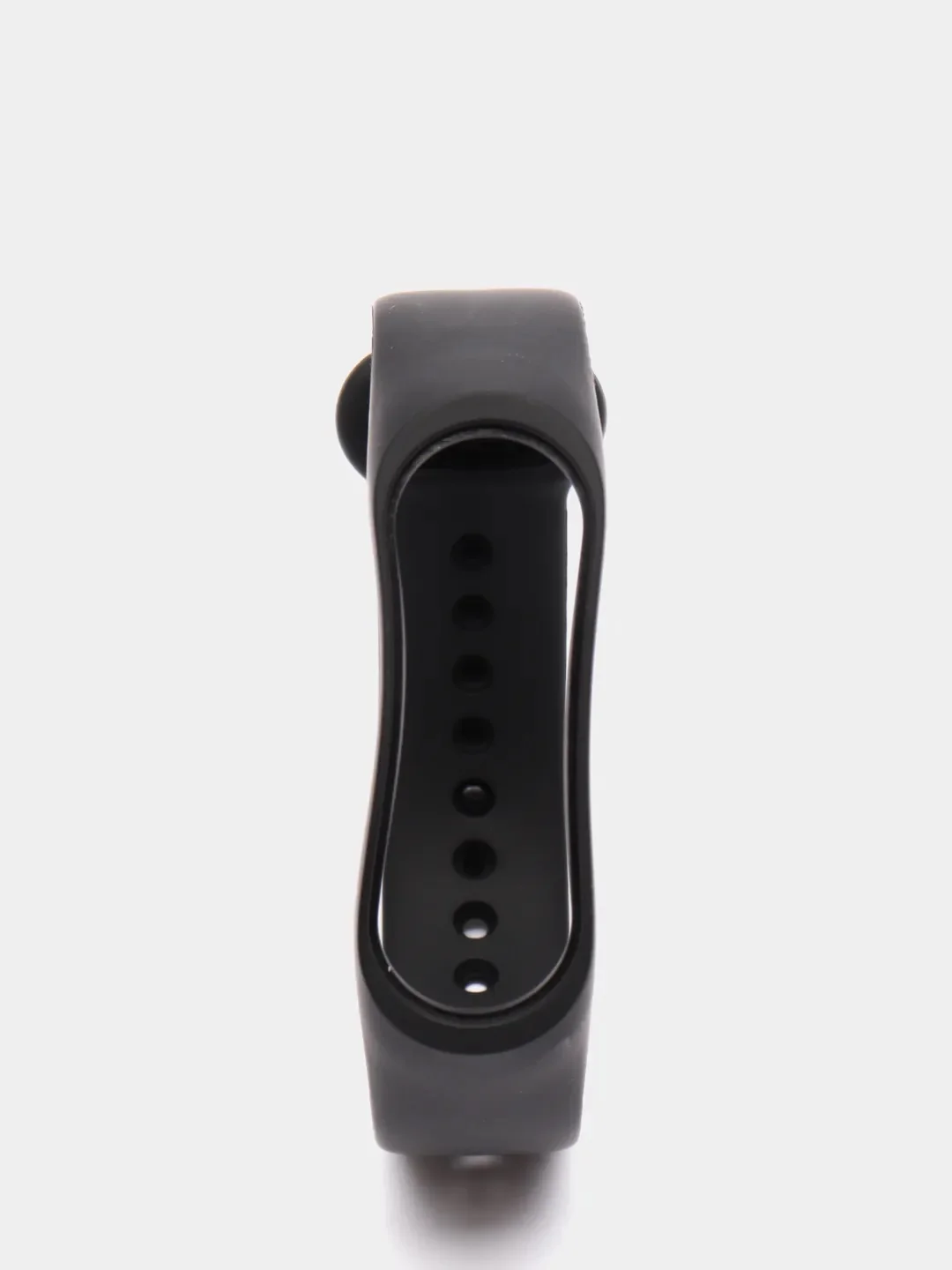 Черный ремешки для Xiaomi Mi Band 5 и Mi Band 6, силиконовые