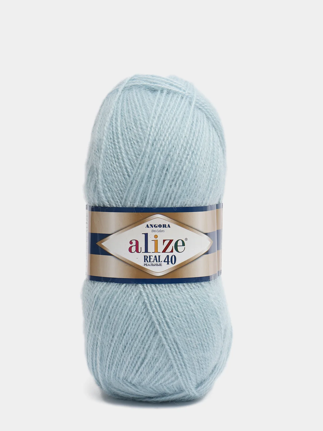 Бирюзовый пряжа Alize Real 40, 40%шерсть, 60%акрил, 100г/480м
