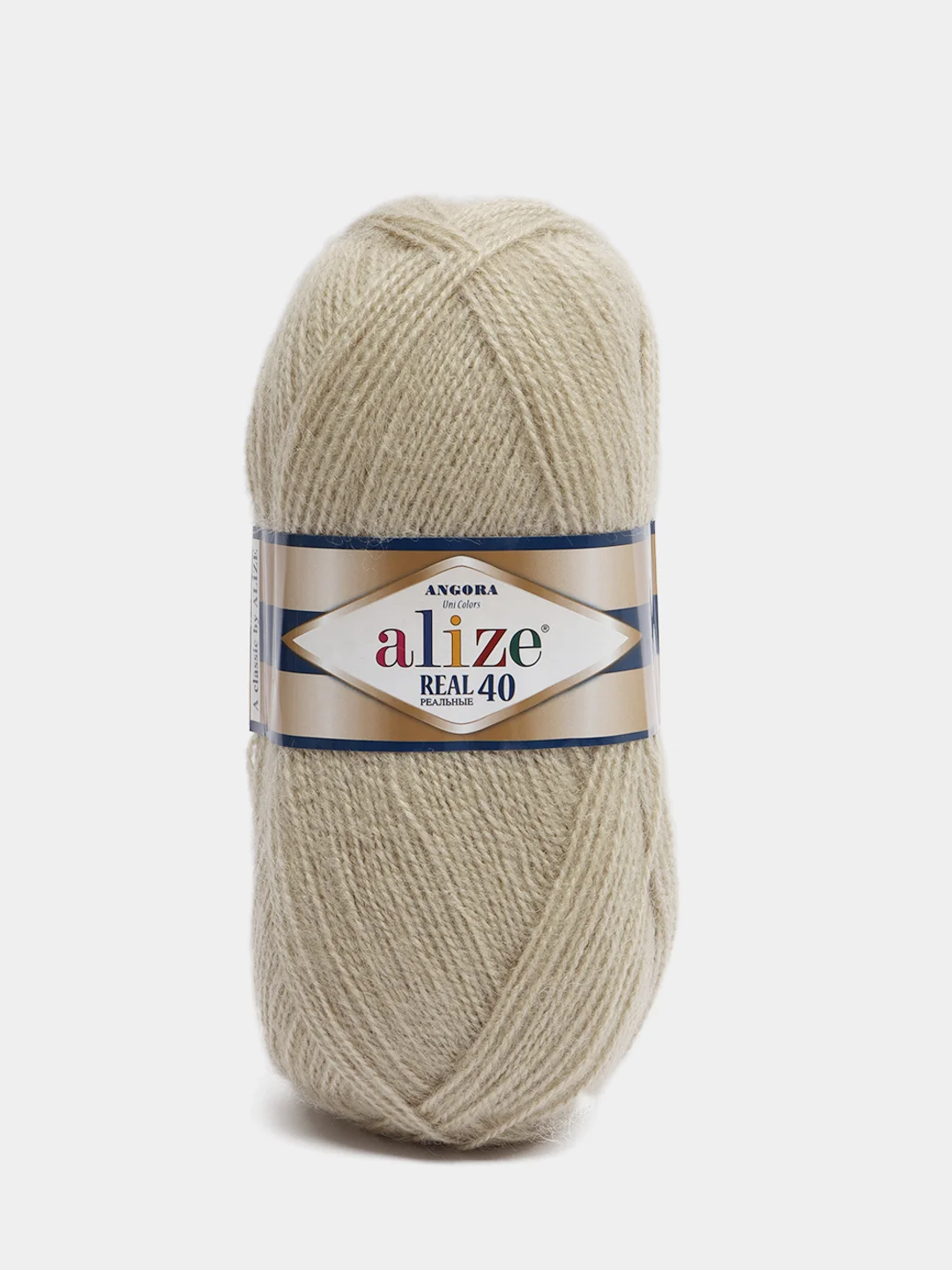 Оливковый пряжа Alize Real 40, 40%шерсть, 60%акрил, 100г/480м