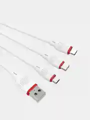 Кабель Borofone BX17, быстрая зарядка 2.4 A, 1 м, Lightning, Type-C, Micro-USB