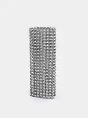 Серебряный лента из страз, 12*20 см