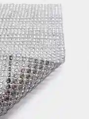 Серебряный лента из страз, 12*20 см