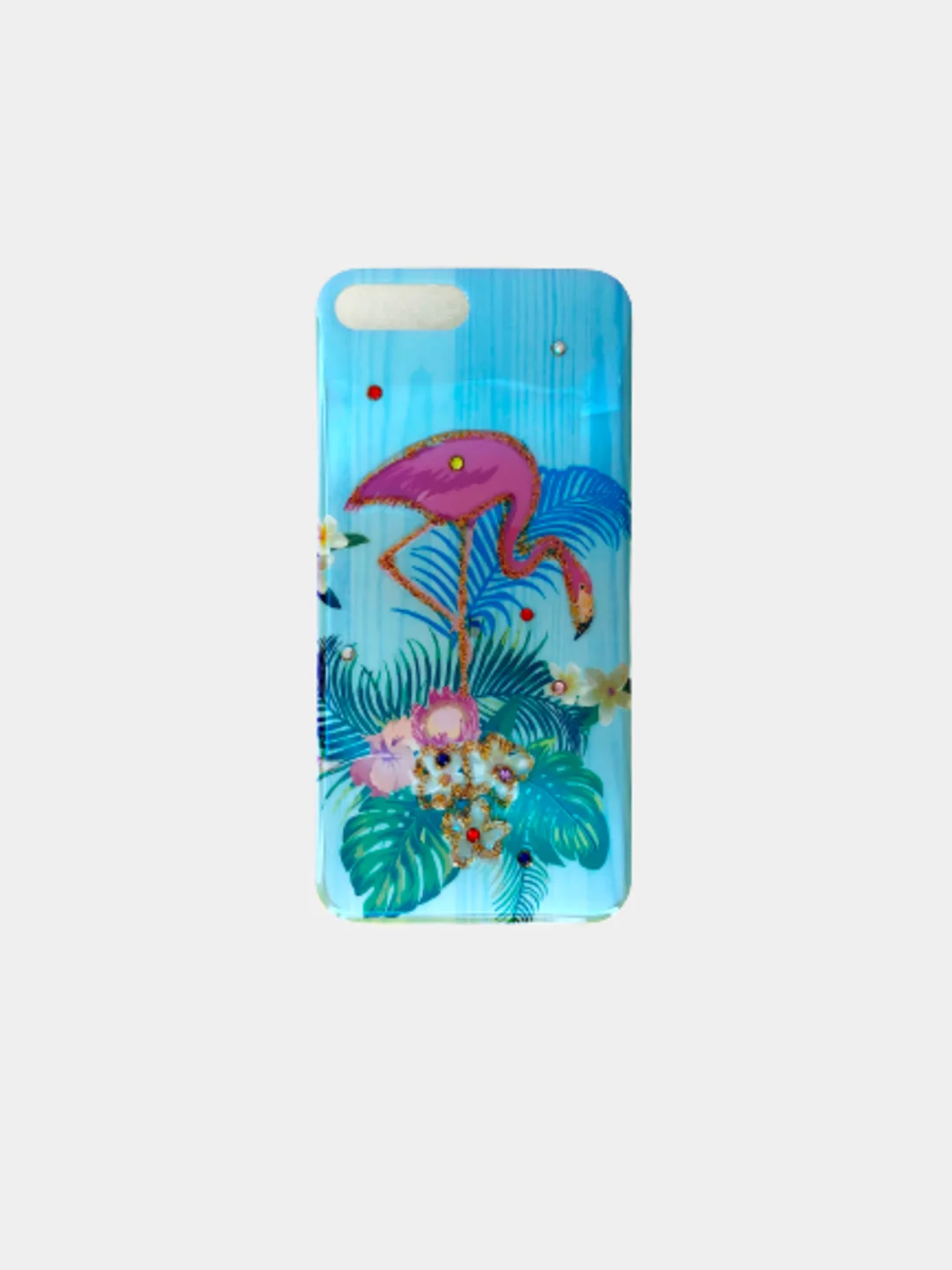 Голубой силиконовый чехол с рисунком на айфон 6 / 6s / X / Xs / 7 Plus / 8 Plus