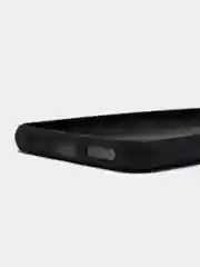 Черный силиконовый чехол накладка для Huawei P Smart 2021 с текстурой кожи (под кожу)