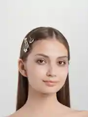 Зеленый заколки, 3 штуки